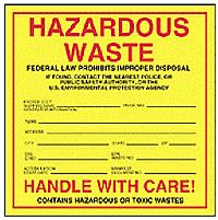 Hazardous Waste label