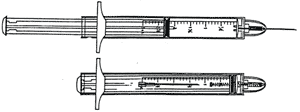 Hypodermic Syringes with Retractable Technology safety feature
